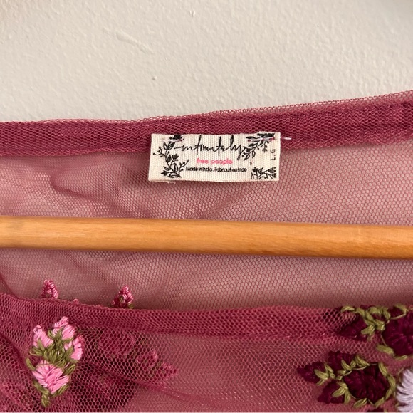 Free People “All Night” Sheer Floral Layering Top - Picture 2 of 4